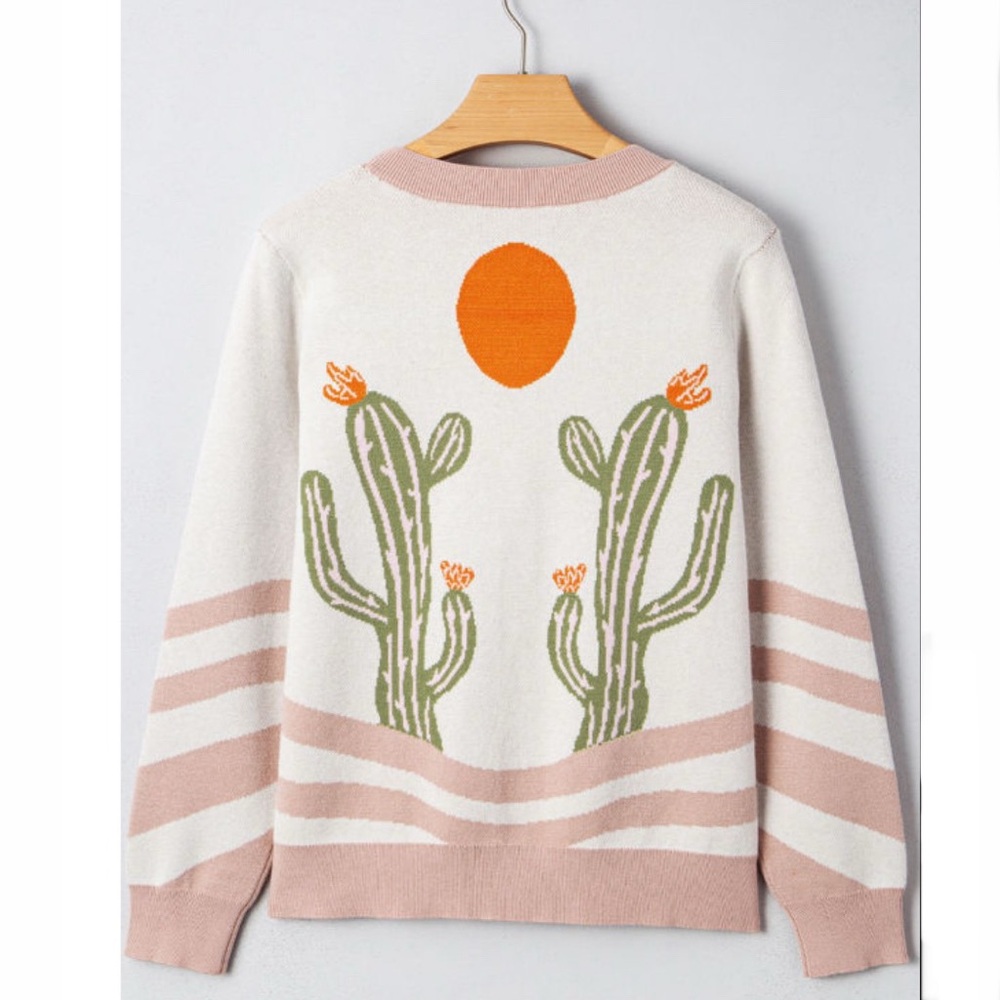 Cowgirl Cactus Sweater Cardigan - Picture 9 of 13